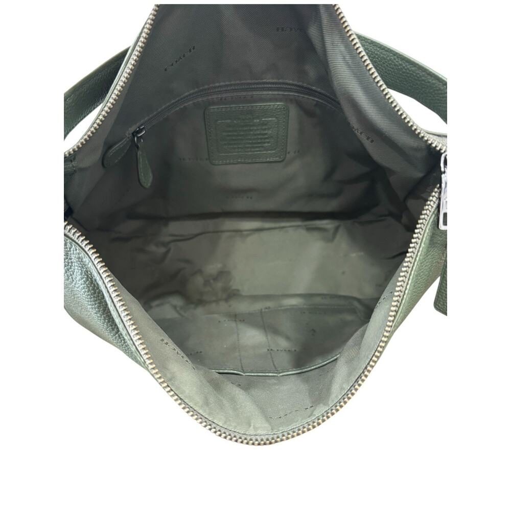Coach 36762 Olive Pebbled Leather Hobo Crossbody Bag Gunmetal Turnlock Dust Bag - Picture 14 of 16